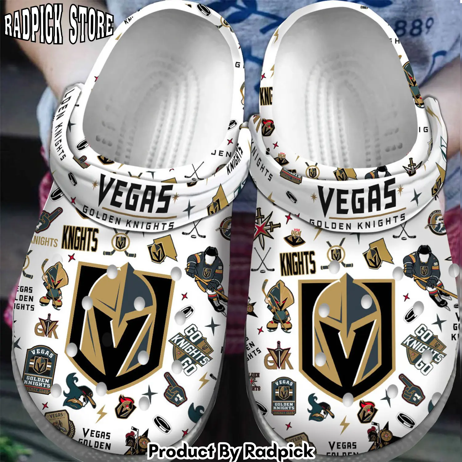 Radpick premium vegas golden knights nhl sport clogs shoes for men women rp6522025